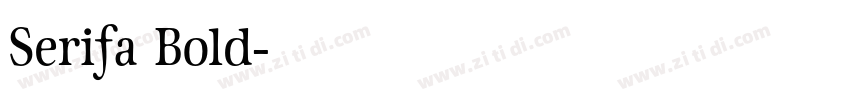 Serifa Bold字体转换